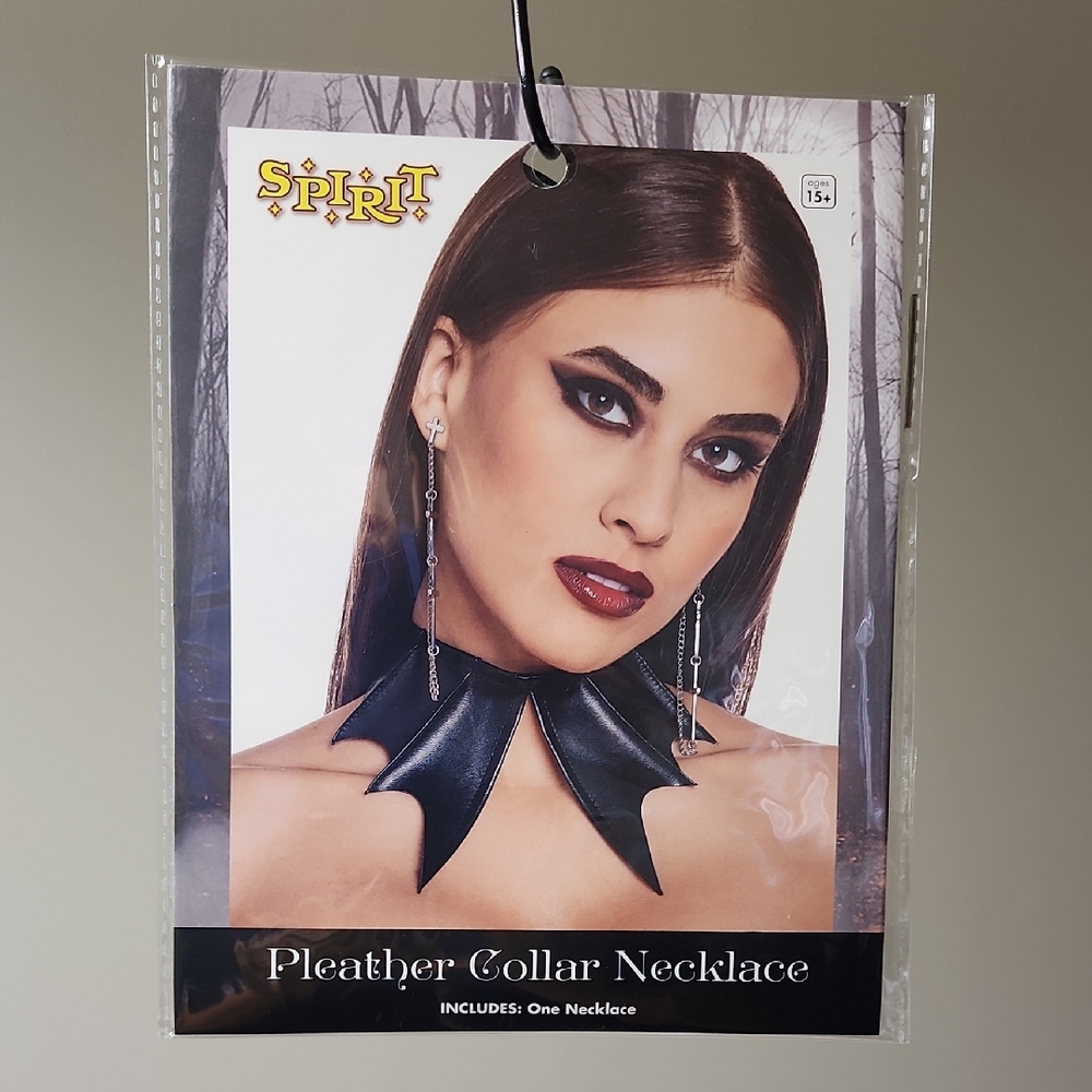 Spirit Black Pleather Collar Necklace